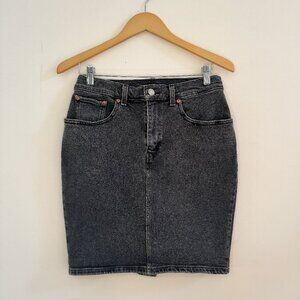 Levis High Waisted Grey Denim Skirt